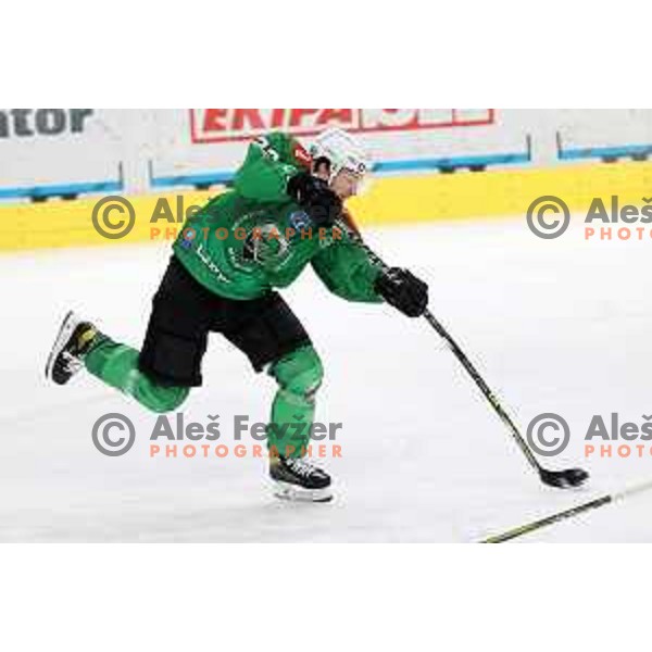 of SZ Olimpija in action during sixt game of quarter-final of IceHL between SZ Olimpija and VSV in Ljubljana, Slovenia on March 20, 2022