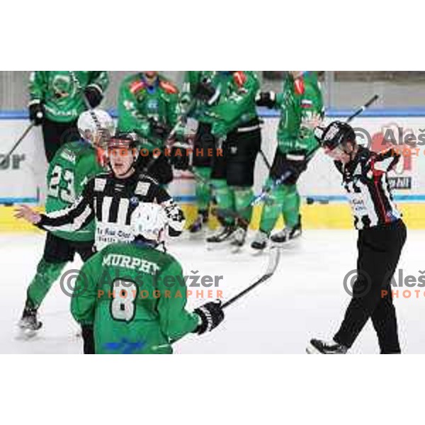 of SZ Olimpija in action during sixt game of quarter-final of IceHL between SZ Olimpija and VSV in Ljubljana, Slovenia on March 20, 2022