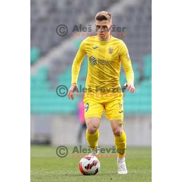 In action during Prva Liga Telemach football match between Olimpija and Domzale in SRC Stozice, Ljubljana, Slovenia on March 20, 2022