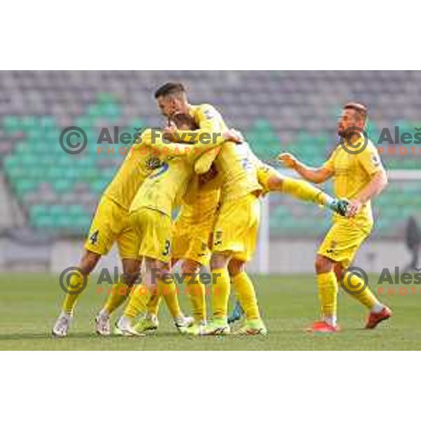 In action during Prva Liga Telemach football match between Olimpija and Domzale in SRC Stozice, Ljubljana, Slovenia on March 20, 2022