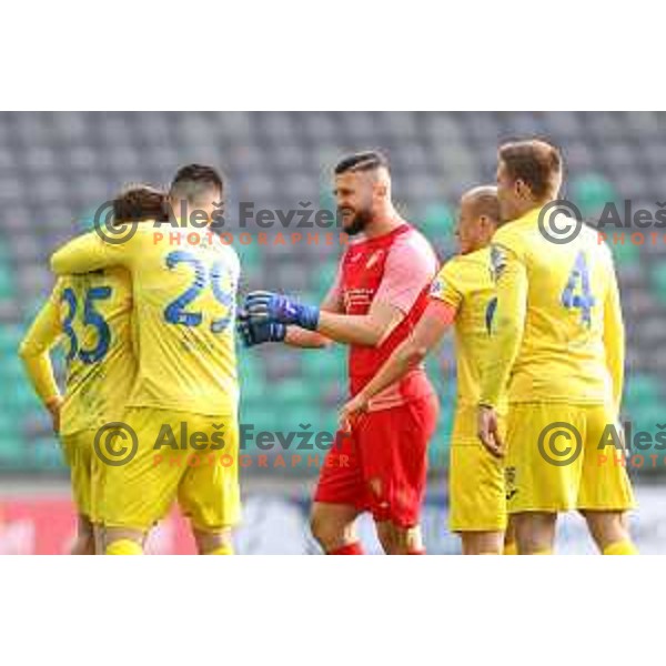 In action during Prva Liga Telemach football match between Olimpija and Domzale in SRC Stozice, Ljubljana, Slovenia on March 20, 2022