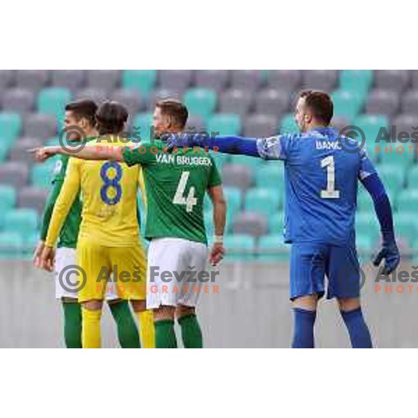 In action during Prva Liga Telemach football match between Olimpija and Domzale in SRC Stozice, Ljubljana, Slovenia on March 20, 2022