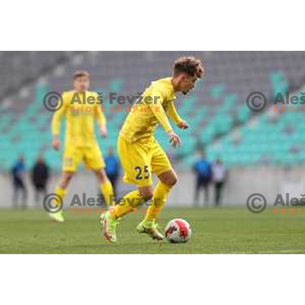 In action during Prva Liga Telemach football match between Olimpija and Domzale in SRC Stozice, Ljubljana, Slovenia on March 20, 2022