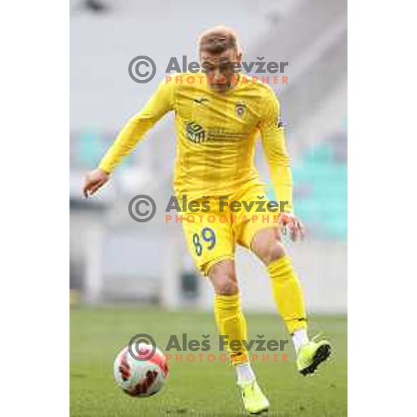 In action during Prva Liga Telemach football match between Olimpija and Domzale in SRC Stozice, Ljubljana, Slovenia on March 20, 2022