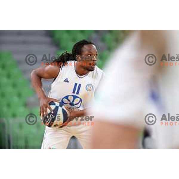 O\'showen Williams in action during Nova KBM league basketball match between Cedevita Olimpija and Terme Olimia Podcetrtek in Stozice, Arena, Ljubljana, Slovenia on March 21, 2022