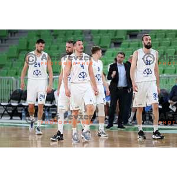 in action during Nova KBM league basketball match between Cedevita Olimpija and Terme Olimia Podcetrtek in Stozice, Arena, Ljubljana, Slovenia on March 21, 2022