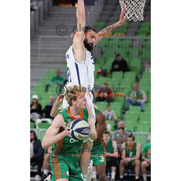 in action during Nova KBM league basketball match between Cedevita Olimpija and Terme Olimia Podcetrtek in Stozice, Arena, Ljubljana, Slovenia on March 21, 2022