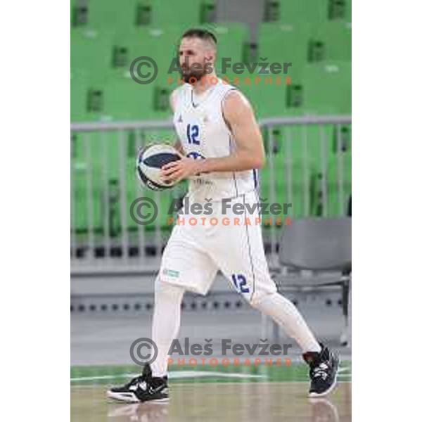 Sandi Cebular in action during Nova KBM league basketball match between Cedevita Olimpija and Terme Olimia Podcetrtek in Stozice, Arena, Ljubljana, Slovenia on March 21, 2022