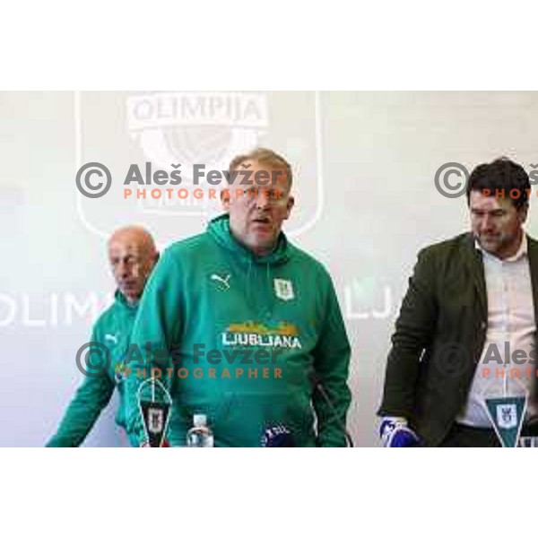 Robert Prosinecki, new head coach of Olimpija, during press conference in Ljubljana, Slovenia on March 23, 2022