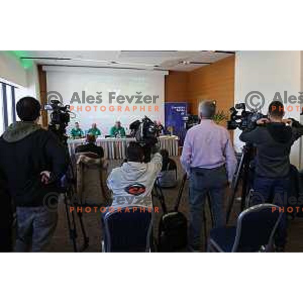 Robert Prosinecki, new head coach of Olimpija, during press conference in Ljubljana, Slovenia on March 23, 2022