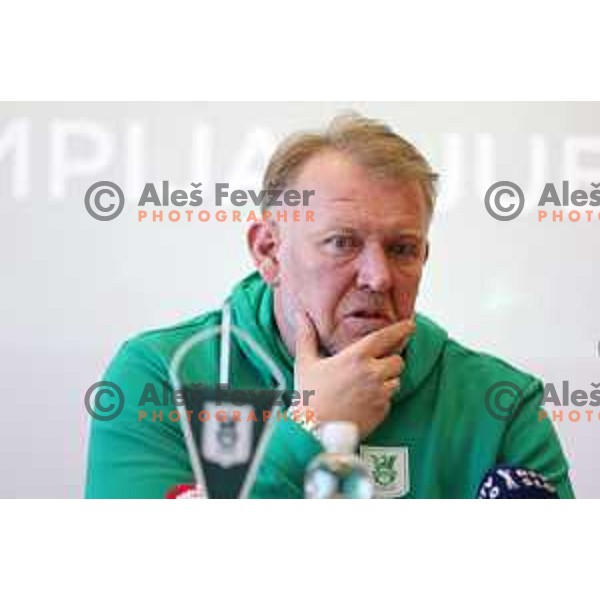 Robert Prosinecki, new head coach of Olimpija, during press conference in Ljubljana, Slovenia on March 23, 2022