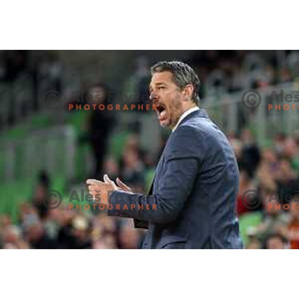 Jurica Golemac, head coach of Cedevita Olimpija in action during 7days EuroCup regular season basketball match between Cedevita Olimpija and Reyer Venezia in Stozice, Arena, Ljubljana, Slovenia on March 23, 2022