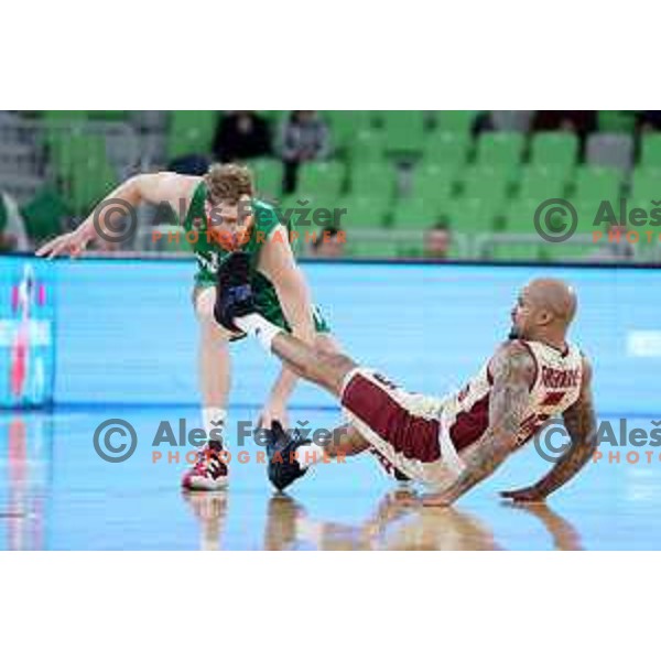 Of Cedevita Olimpija in action during 7days EuroCup regular season basketball match between Cedevita Olimpija and Reyer Venezia in Stozice, Arena, Ljubljana, Slovenia on March 23, 2022