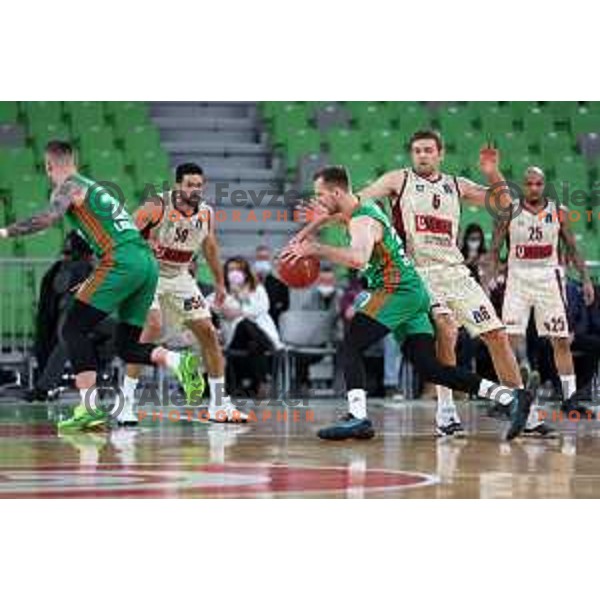 Zoran Dragic of Cedevita Olimpija in action during 7days EuroCup regular season basketball match between Cedevita Olimpija and Reyer Venezia in Stozice, Arena, Ljubljana, Slovenia on March 23, 2022