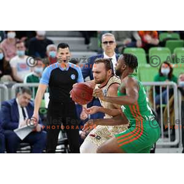 Of Cedevita Olimpija in action during 7days EuroCup regular season basketball match between Cedevita Olimpija and Reyer Venezia in Stozice, Arena, Ljubljana, Slovenia on March 23, 2022