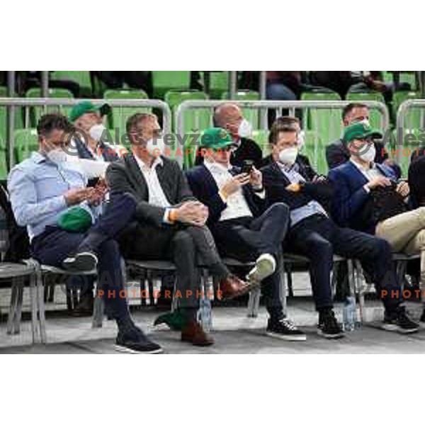 Of Cedevita Olimpija in action during 7days EuroCup regular season basketball match between Cedevita Olimpija and Reyer Venezia in Stozice, Arena, Ljubljana, Slovenia on March 23, 2022