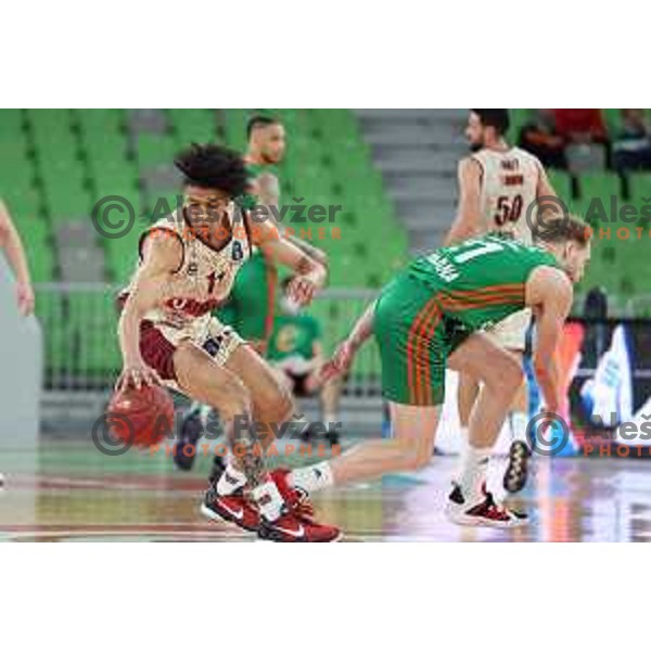 Of Cedevita Olimpija in action during 7days EuroCup regular season basketball match between Cedevita Olimpija and Reyer Venezia in Stozice, Arena, Ljubljana, Slovenia on March 23, 2022