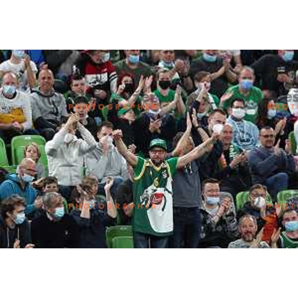 Of Cedevita Olimpija in action during 7days EuroCup regular season basketball match between Cedevita Olimpija and Reyer Venezia in Stozice, Arena, Ljubljana, Slovenia on March 23, 2022