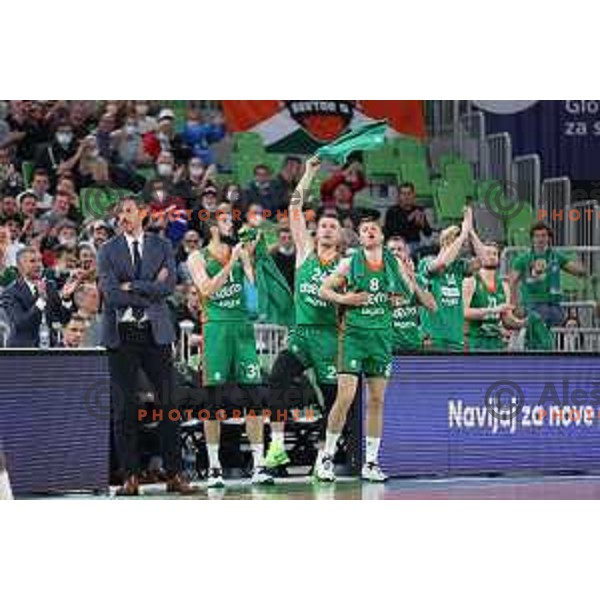 Alen Omic of Cedevita Olimpija in action during 7days EuroCup regular season basketball match between Cedevita Olimpija and Reyer Venezia in Stozice, Arena, Ljubljana, Slovenia on March 23, 2022
