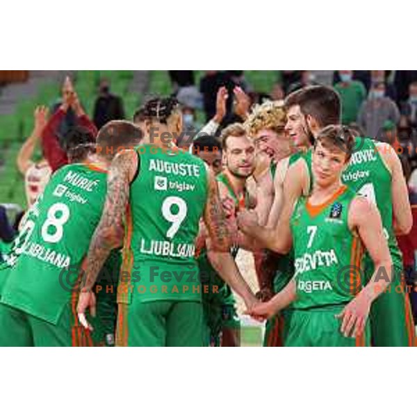 Dan Duscak of Cedevita Olimpija in action during 7days EuroCup regular season basketball match between Cedevita Olimpija and Reyer Venezia in Stozice, Arena, Ljubljana, Slovenia on March 23, 2022