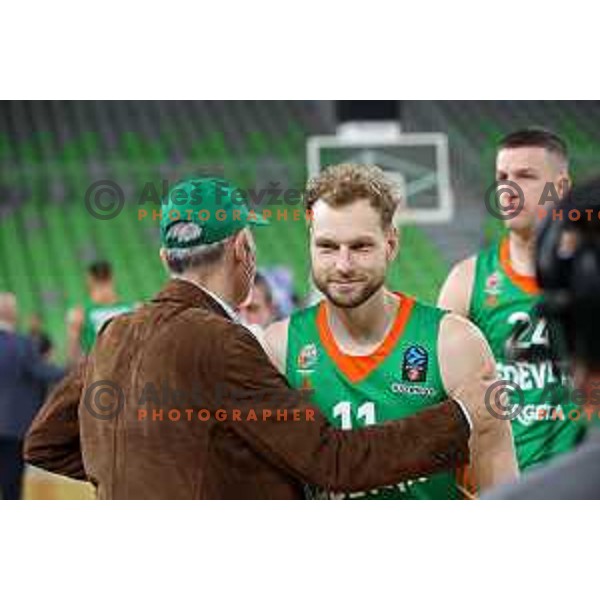 Jaka Blazic of Cedevita Olimpija during 7days EuroCup regular season basketball match between Cedevita Olimpija and Reyer Venezia in Stozice, Arena, Ljubljana, Slovenia on March 23, 2022