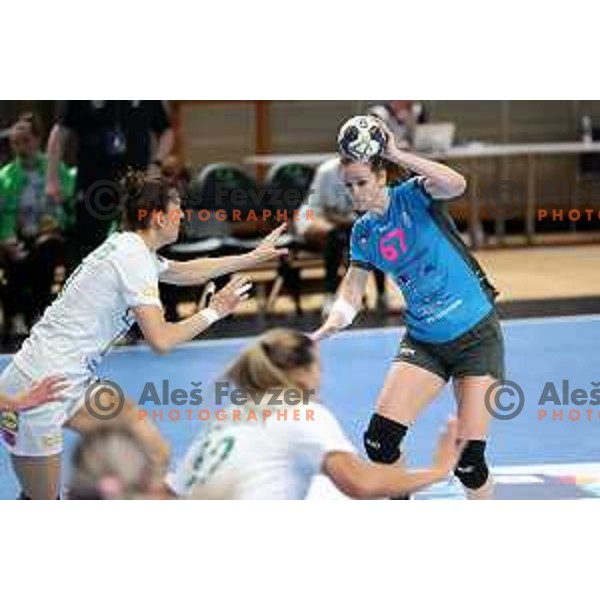 Ana Gros in action during EHF Champions League Women 2021-2022 handball match between Krim Mercator (SLO) and FTC Rail-Cargo Hungaria in Ljubljana, Slovenia on March 26, 2022