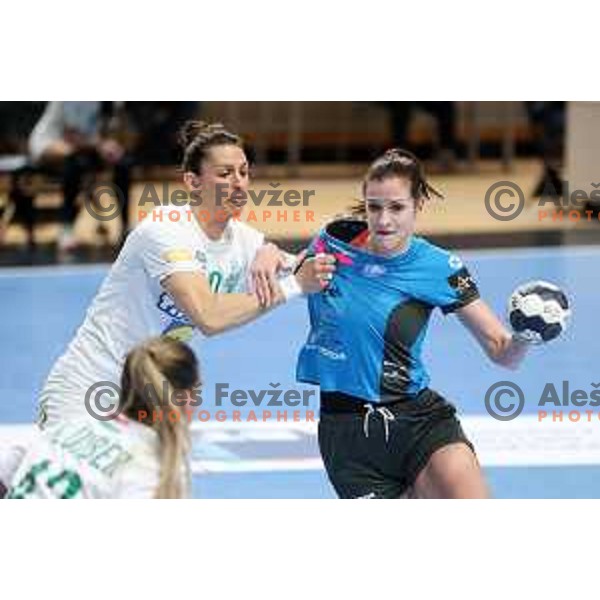 Ana Gros in action during EHF Champions League Women 2021-2022 handball match between Krim Mercator (SLO) and FTC Rail-Cargo Hungaria in Ljubljana, Slovenia on March 26, 2022