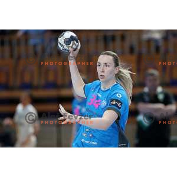 in action during EHF Champions League Women 2021-2022 handball match between Krim Mercator (SLO) and FTC Rail-Cargo Hungaria in Ljubljana, Slovenia on March 26, 2022
