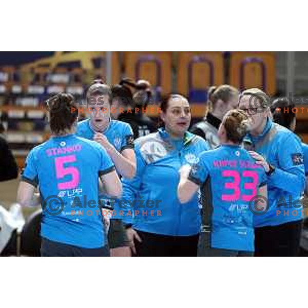 Ana Gros in action during EHF Champions League Women 2021-2022 handball match between Krim Mercator (SLO) and FTC Rail-Cargo Hungaria in Ljubljana, Slovenia on March 26, 2022