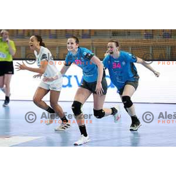 Ana Gros in action during EHF Champions League Women 2021-2022 handball match between Krim Mercator (SLO) and FTC Rail-Cargo Hungaria in Ljubljana, Slovenia on March 26, 2022