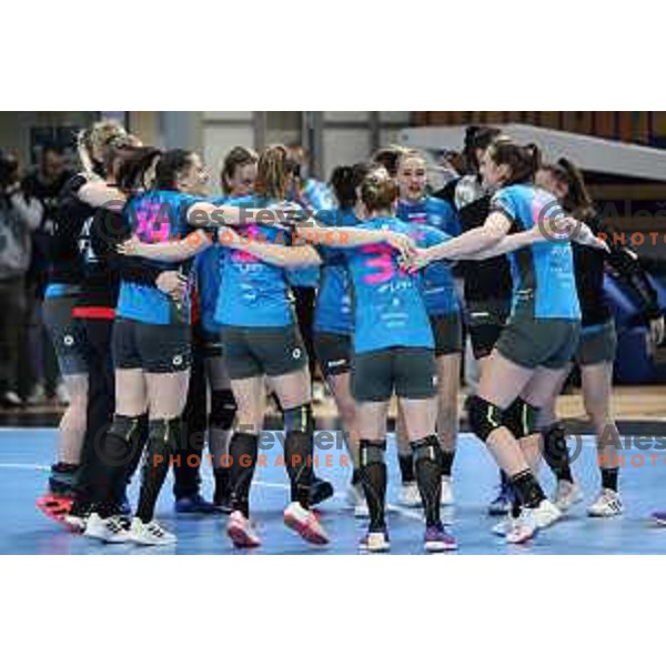 Ana Gros in action during EHF Champions League Women 2021-2022 handball match between Krim Mercator (SLO) and FTC Rail-Cargo Hungaria in Ljubljana, Slovenia on March 26, 2022