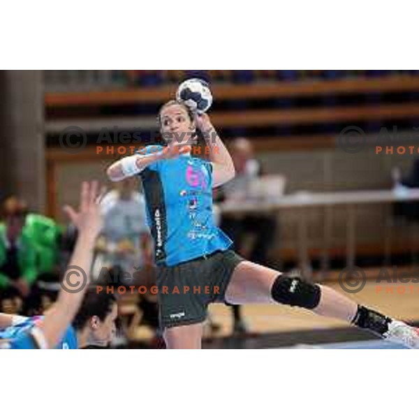 Ana Gros in action during EHF Champions League Women 2021-2022 handball match between Krim Mercator (SLO) and FTC Rail-Cargo Hungaria in Ljubljana, Slovenia on March 26, 2022