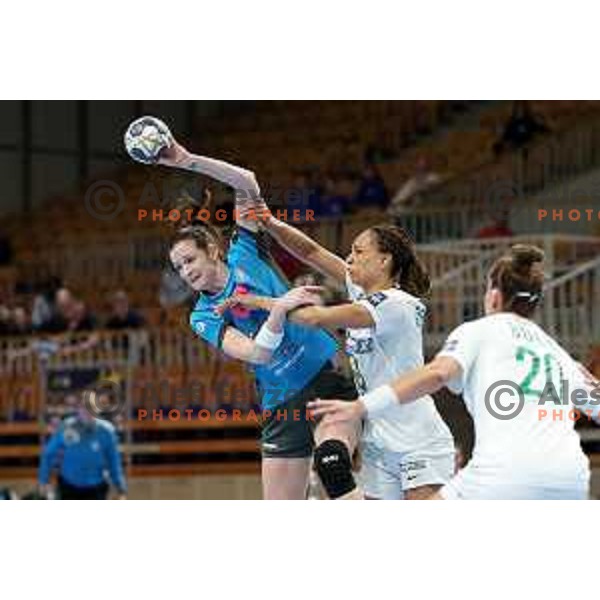 Ana Gros in action during EHF Champions League Women 2021-2022 handball match between Krim Mercator (SLO) and FTC Rail-Cargo Hungaria in Ljubljana, Slovenia on March 26, 2022