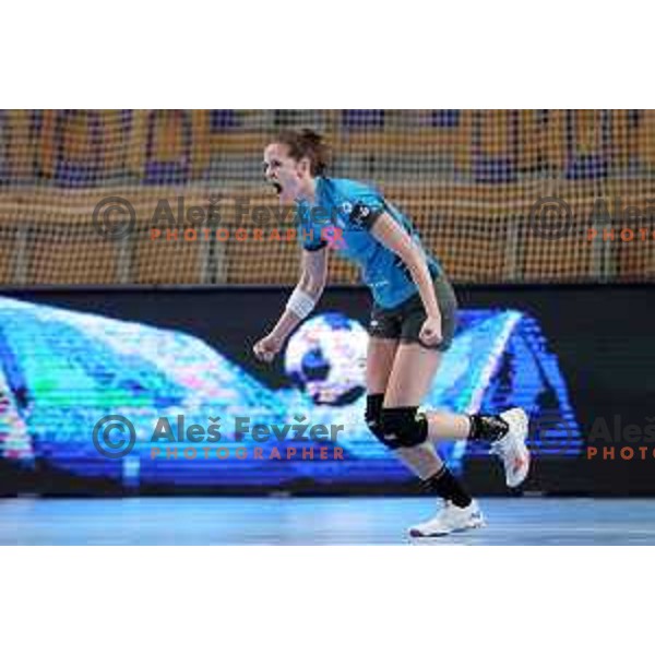 Ana Gros in action during EHF Champions League Women 2021-2022 handball match between Krim Mercator (SLO) and FTC Rail-Cargo Hungaria in Ljubljana, Slovenia on March 26, 2022