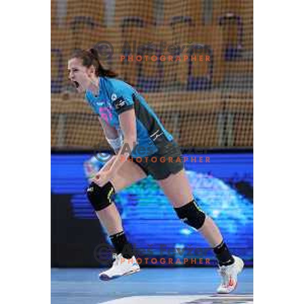 Ana Gros in action during EHF Champions League Women 2021-2022 handball match between Krim Mercator (SLO) and FTC Rail-Cargo Hungaria in Ljubljana, Slovenia on March 26, 2022
