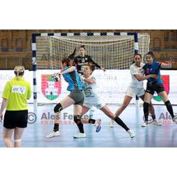 Ana Gros in action during EHF Champions League Women 2021-2022 handball match between Krim Mercator (SLO) and FTC Rail-Cargo Hungaria in Ljubljana, Slovenia on March 26, 2022