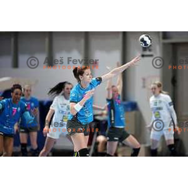 Ana Gros in action during EHF Champions League Women 2021-2022 handball match between Krim Mercator (SLO) and FTC Rail-Cargo Hungaria in Ljubljana, Slovenia on March 26, 2022
