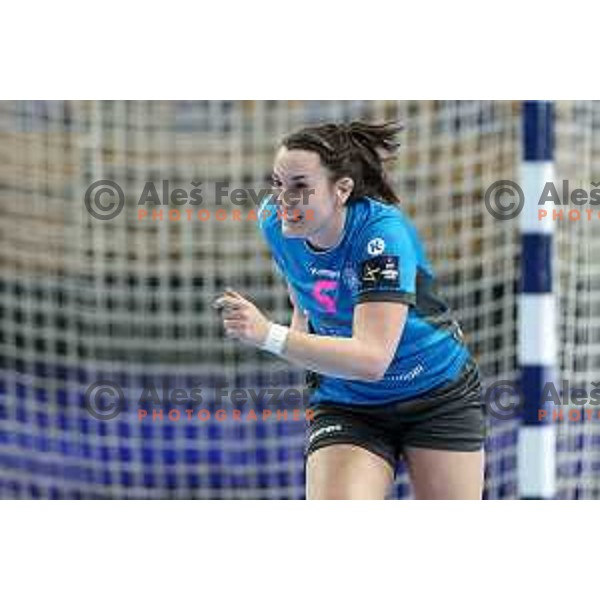 Tjasa Stanko in action during EHF Champions League Women 2021-2022 handball match between Krim Mercator (SLO) and FTC Rail-Cargo Hungaria in Ljubljana, Slovenia on March 26, 2022