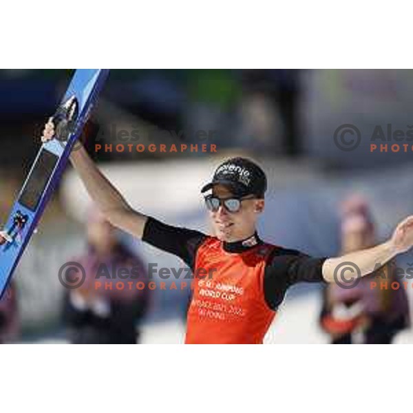 Timi Zajc at FIS Ski-jumping World Cup Final in Planica, Slovenia on March 27, 2022