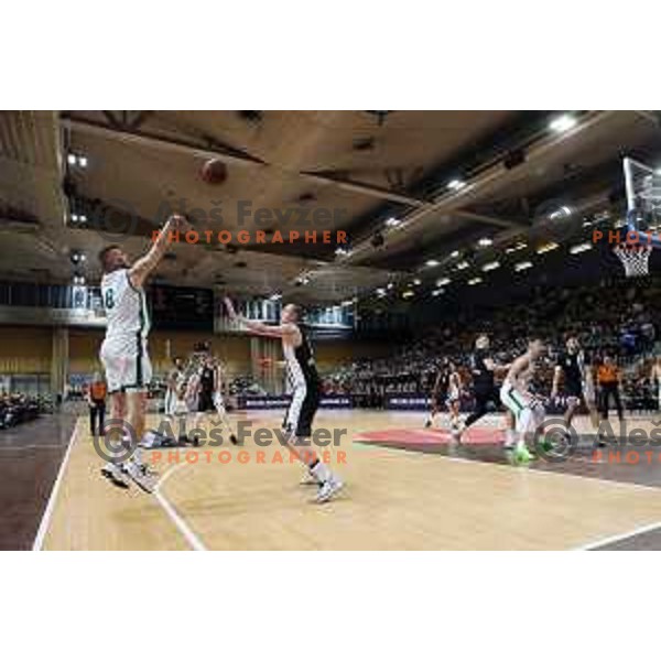 in action during ABA league regular season basketball match between Cedevita Olimpija and Partizan NIS in Tivoli Hall, Ljubljana, Slovenia on March 27, 2022