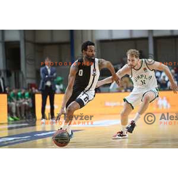 Kevin Punter in action during ABA league regular season basketball match between Cedevita Olimpija and Partizan NIS in Tivoli Hall, Ljubljana, Slovenia on March 27, 2022