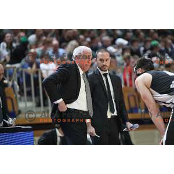 Zeljko Obradovic in action during ABA league regular season basketball match between Cedevita Olimpija and Partizan NIS in Tivoli Hall, Ljubljana, Slovenia on March 27, 2022