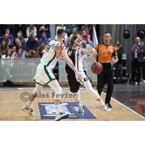 Yam Madar in action during ABA league regular season basketball match between Cedevita Olimpija and Partizan NIS in Tivoli Hall, Ljubljana, Slovenia on March 27, 2022