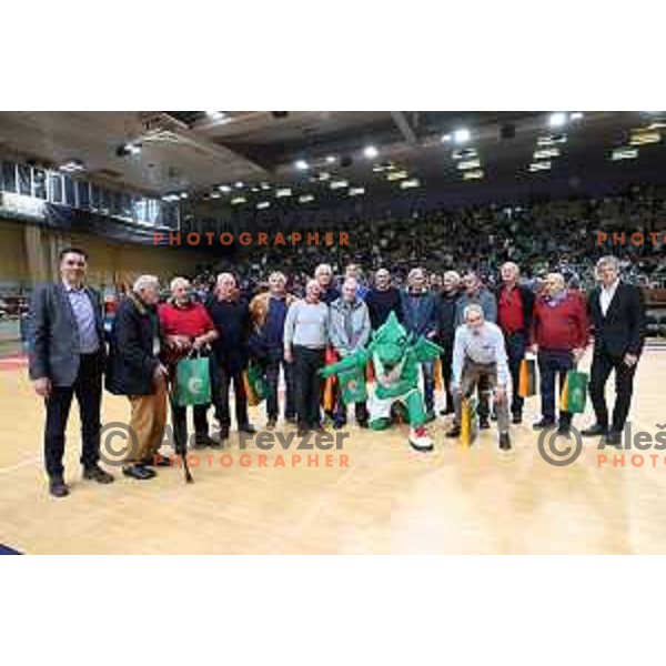 Davor Uzbinec, Ivo Daneu during ABA league regular season basketball match between Cedevita Olimpija and Partizan NIS in Tivoli Hall, Ljubljana, Slovenia on March 27, 2022