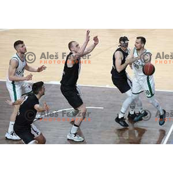 Zoran Dragic in action during ABA league regular season basketball match between Cedevita Olimpija and Partizan NIS in Tivoli Hall, Ljubljana, Slovenia on March 27, 2022