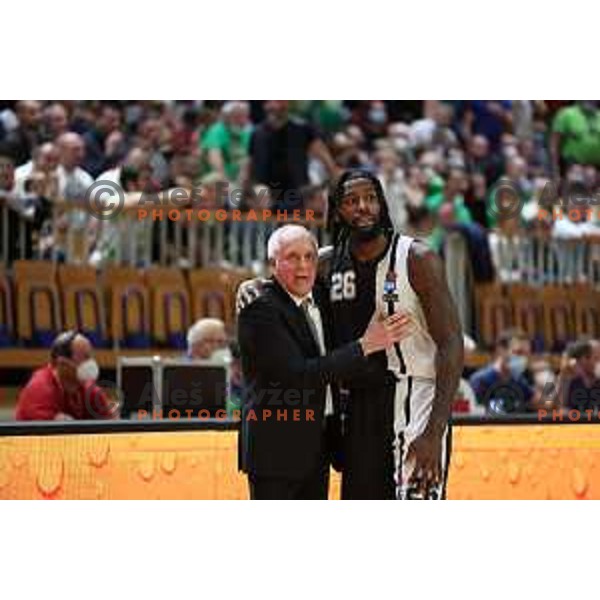 Zeljko Obradovic in action during ABA league regular season basketball match between Cedevita Olimpija and Partizan NIS in Tivoli Hall, Ljubljana, Slovenia on March 27, 2022