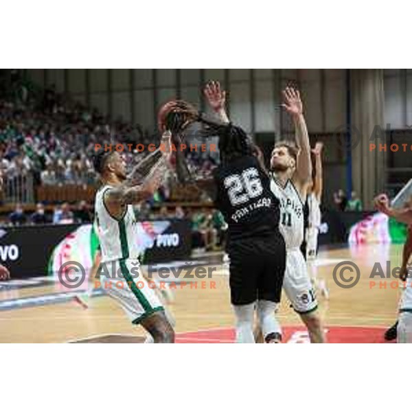 Jaka Blazic during ABA league regular season basketball match between Cedevita Olimpija and Partizan NIS in Tivoli Hall, Ljubljana, Slovenia on March 27, 2022