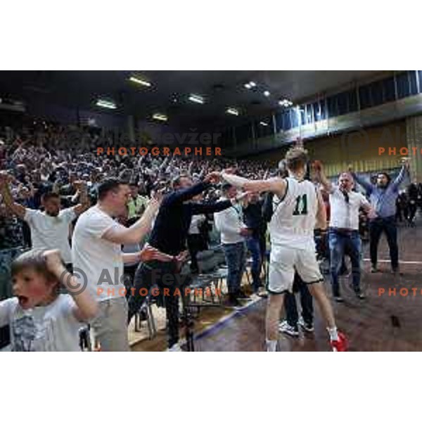 Jaka Blazic during ABA league regular season basketball match between Cedevita Olimpija and Partizan NIS in Tivoli Hall, Ljubljana, Slovenia on March 27, 2022