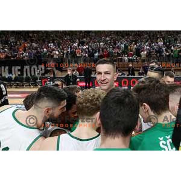 Alen Omic in action during ABA league regular season basketball match between Cedevita Olimpija and Partizan NIS in Tivoli Hall, Ljubljana, Slovenia on March 27, 2022