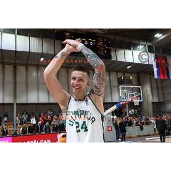 Alen Omic in action during ABA league regular season basketball match between Cedevita Olimpija and Partizan NIS in Tivoli Hall, Ljubljana, Slovenia on March 27, 2022